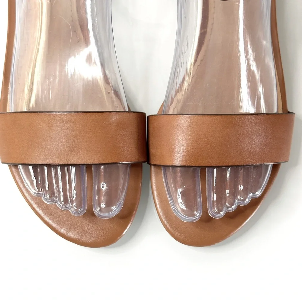 Gibson Latimer Leather Ankle Strap Sandals 9.5 Tan - Picture 3 of 8